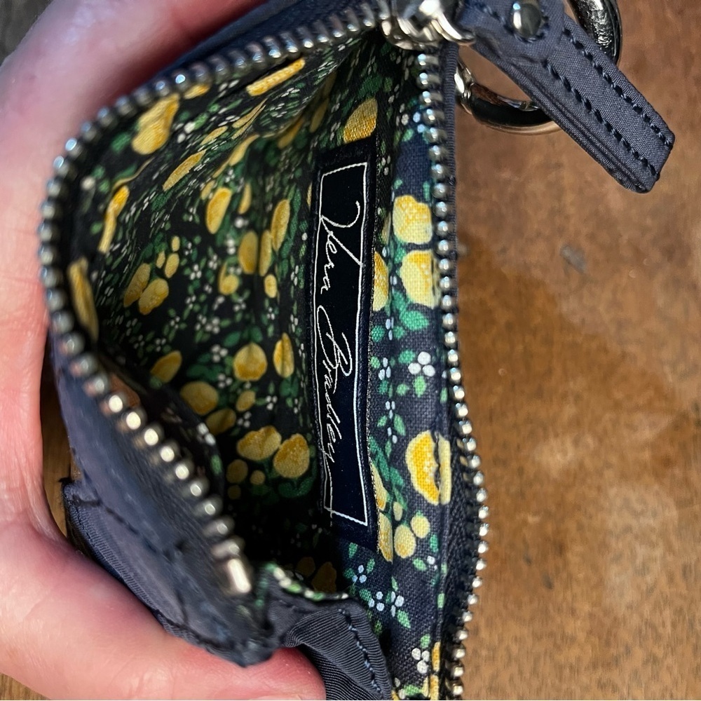 Vera Bradley | Black Floral Zip ID Case - Picture 3 of 3